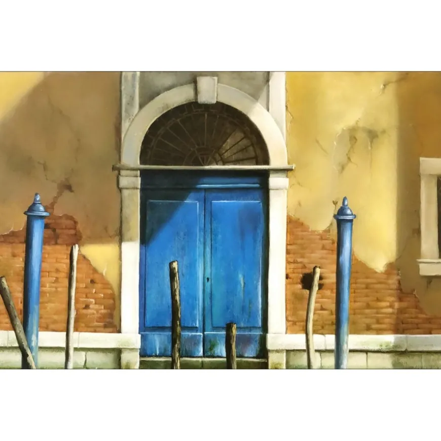 AGUADO Tyrone - Huile sur toile "Gondole à Venise" 35x27cm (5F)