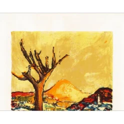 AMALVY Louis - Lithographie originale "Route provençale" - 65x49cm
