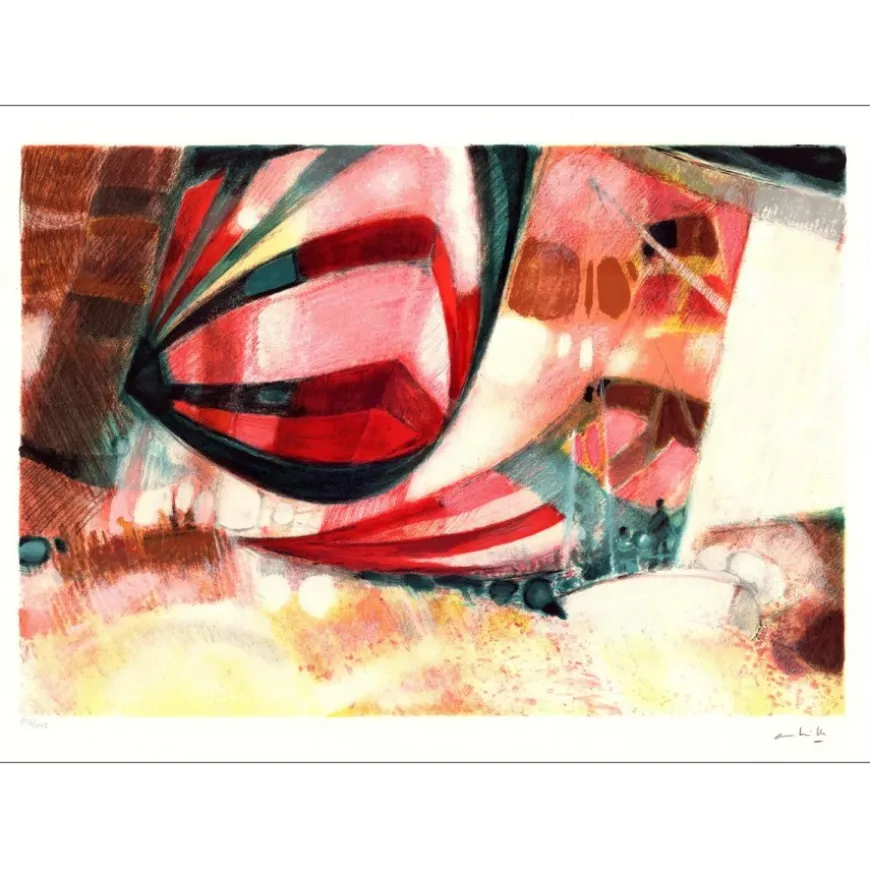 AMBILLE Paul - Lithographie originale "Les spys rouges" 55x76cm