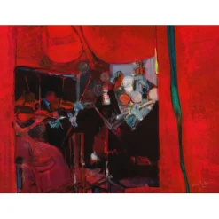 AMBILLE Paul - Lithographie originale "L'Orchestre rouge" 53x72cm
