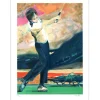 AMBILLE Paul - Lithographie originale "Golf, Swing" 60x45cm