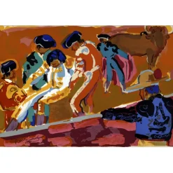 AMBROGIANI Pierre - Lithographie originale "Toreros" 38x57cm -1972