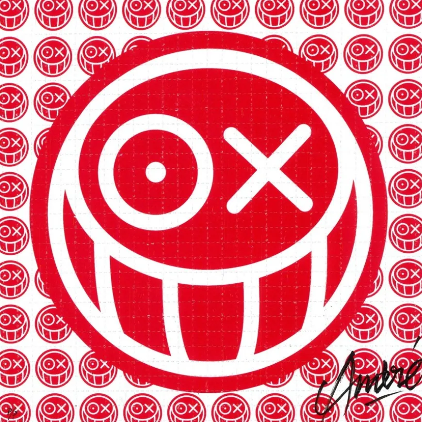 ANDRÉ Saraiva - Lithographie "Love Tripping - Red Edition" - 19x19 cm - 2022