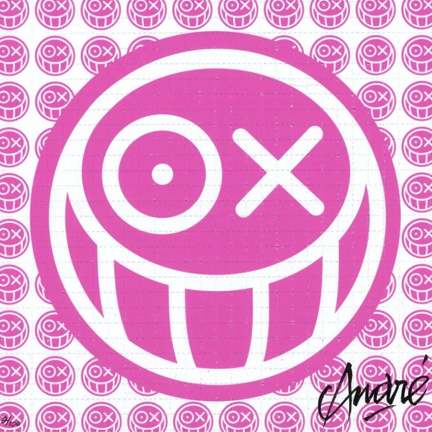 ANDRÉ Saraiva - Lithographie "Love Tripping - Pink Edition" - 19x19 cm - 2022