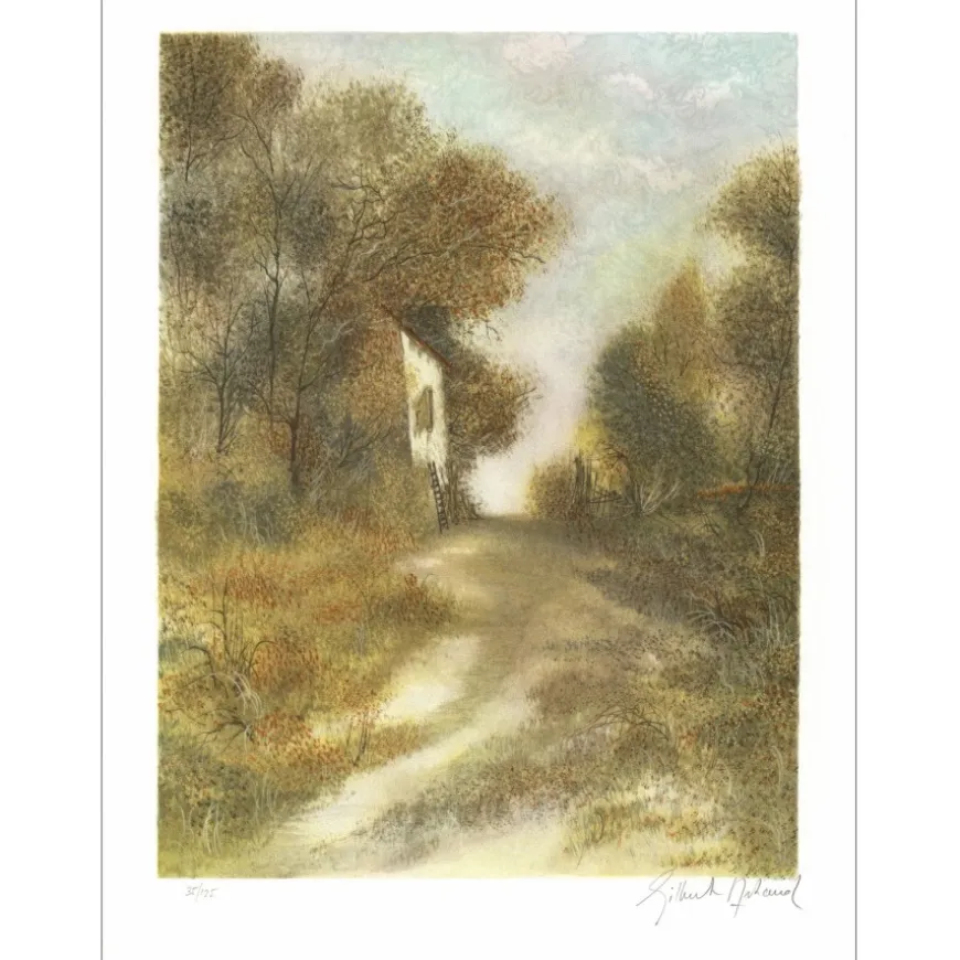 ARTAUD Gilbert - Lithographie originale "La Grange" 65x48cm