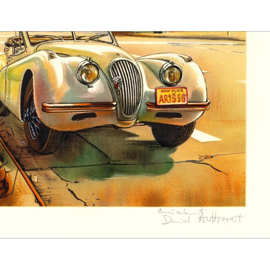 AUTHOUART Daniel - Lithographie originale "Détective" 63x86cm - 1988