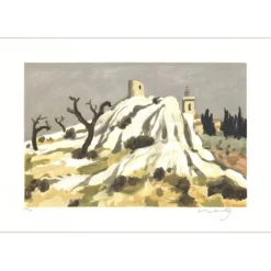 BABOULÈNE Eugène - Lithographie originale "La Provence, Canjuers" 38x56cm - 1992