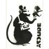 BANKSY - BANKSY (d'après) "Radio Rat" Peinture au pochoir sur papier vélin - 52x38cm