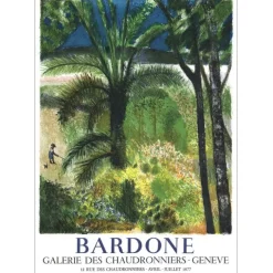 BARDONE Guy - Lithographie "Exposition Galerie des chaudronniers, Genève" 75x53cm - 1977
