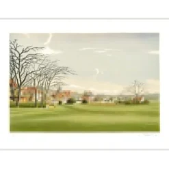 BAZIRE Pierre - Lithographie originale "Paysage de Normandie" 56x76cm