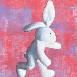 BISCH Thierry - Peinture sur Toile "Le lapin" 40x80cm