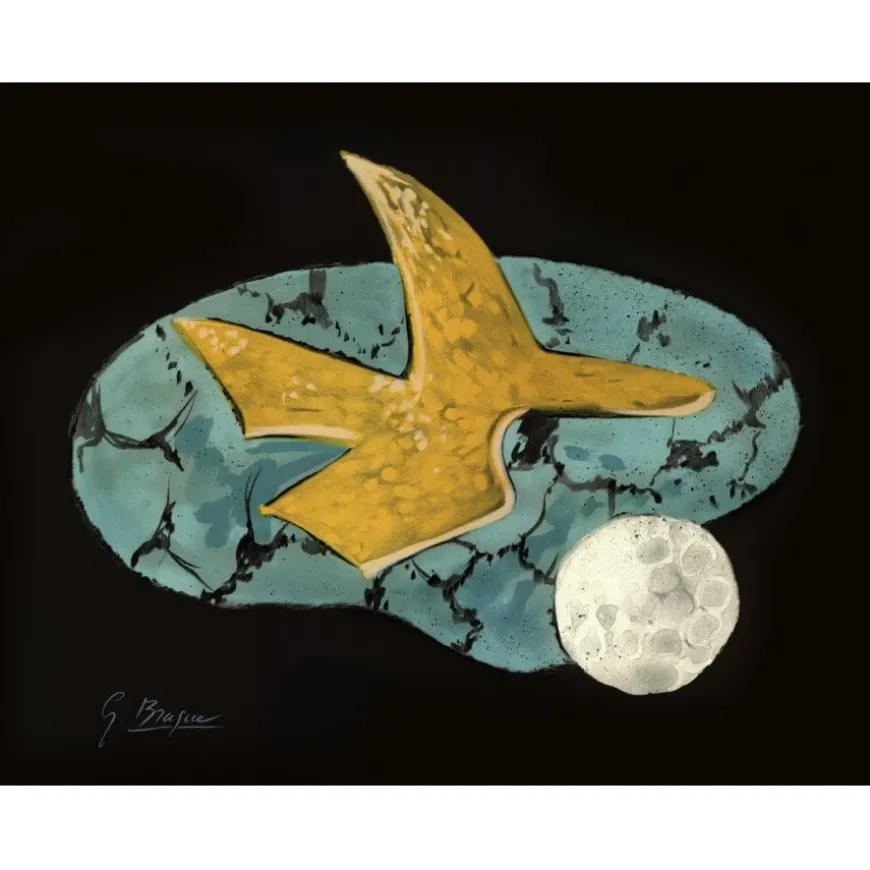 BRAQUE Georges - Lithographie "Memnon" 45x58cm - 1988
