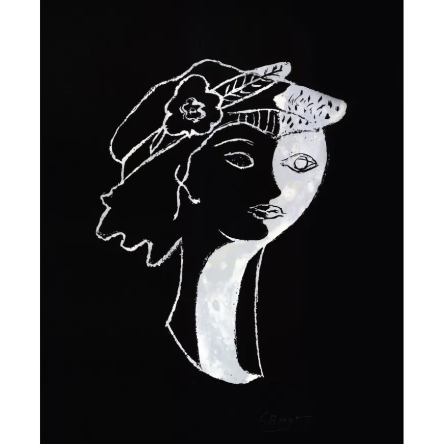 BRAQUE Georges - Lithographie "Persephone" 58x45cm - 1988