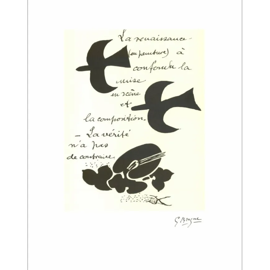 BRAQUE Georges - Lithographie "La Renaissance" 60x45cm