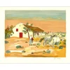 BRAYER Yves - Lithographie originale "Écurie à Cacharel" 50x65cm - 1973
