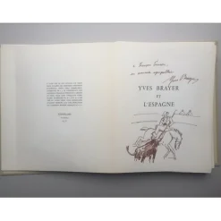BRAYER Yves - Ouvrage illustré "Yves Brayer et l'Espagne" + Dessin original à l'encre