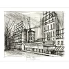 BUFFET Bernard - Gravure originale "Paris, Le moulin rouge" 57x75cm - 1970