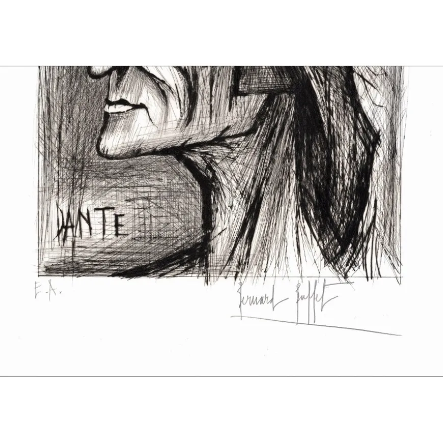 BUFFET Bernard - Gravure originale "Dante" 74x56cm - 1976