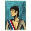 BUFFET Bernard - Lithographie originale "Révolution Française, Tambour" 76x54cm - 1977