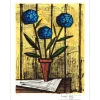 BUFFET Bernard - Lithographie originale "Hortensias bleus" 76x58cm - 1984