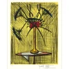 BUFFET Bernard - Lithographie originale "Ombelles et Iris" 76x58cm - 1990