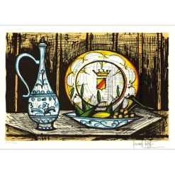 BUFFET Bernard - Lithographie originale "Les Faïences" 58x76cm - 1988