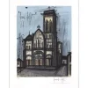 BUFFET Bernard - Lithographie originale "Basilique de Vézelay" 87x66cm - 1968