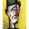BUFFET Bernard - Lithographie originale "Le Clown Jaune" 31x24cm - 1967