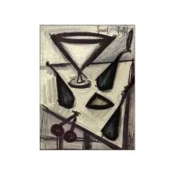 BUFFET Bernard - Lithographie originale "Nature morte aux fruits" 31x24cm - 1967