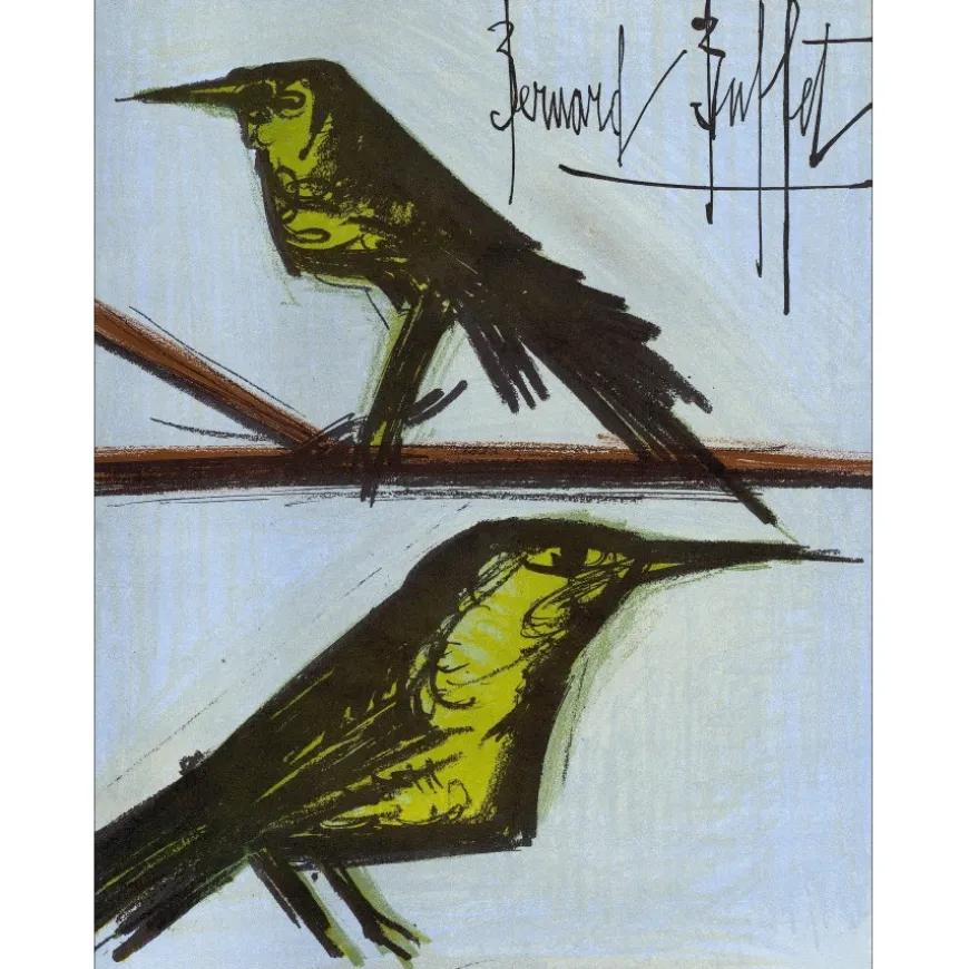 BUFFET Bernard - Lithographie originale "Les Oiseaux" 31x24cm - 1967