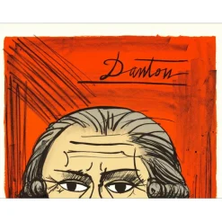 BUFFET Bernard - Lithographie originale "Révolution Française, Danton" 76x54cm - 1977