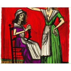 BUFFET Bernard - Lithographie originale "Révolution Française, Tricoteuses" 76x54cm - 1977