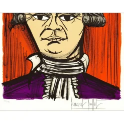 BUFFET Bernard - Lithographie originale "Révolution Française, Danton" 76x54cm - 1977