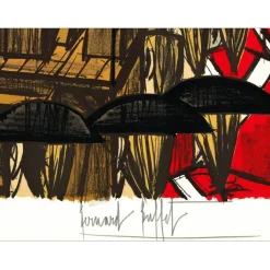 BUFFET Bernard - Lithographie originale "Révolution Française, La Guillotine" 76x54cm - 1977