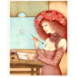 BUSSON Sophie - Lithographie originale "La tâche d'encre" 76x54cm