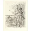 CARZOU Jean - Gravure originale "Femmes au village" 33x25cm - 1965