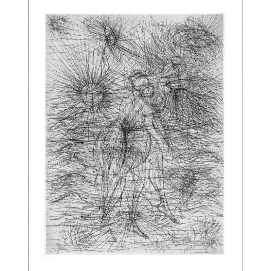 CARZOU Jean - Gravure originale "Les Illuminations 04" 38x28cm - 1969