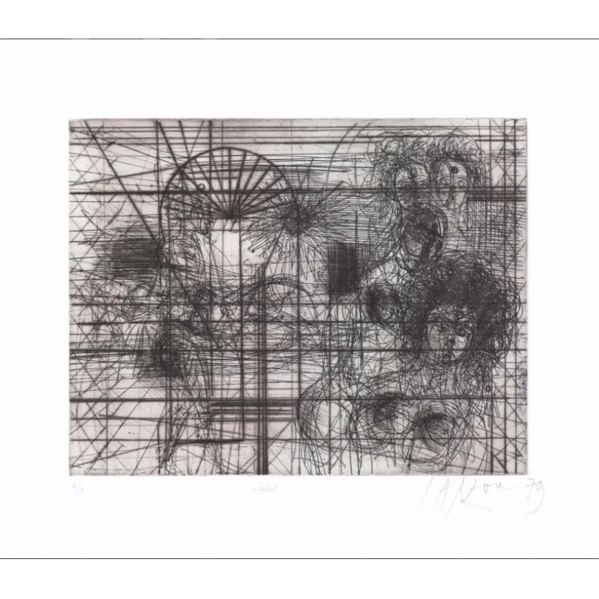 CARZOU Jean - Gravure originale "Soleil" 57x38cm - 1979