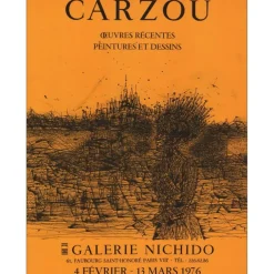 CARZOU Jean - Lithographie "Exposition, Galerie Nichido, Paris" 66x50cm - 1976