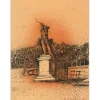 CARZOU Jean - Lithographie originale "Le parc" 19x14cm - 1994