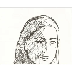 CATHELIN Bernard - Lithographie "Portrait" 33x25cm