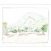 CELEBONOVIĆ Marko - Lithographie originale "Paysage" 50x65cm