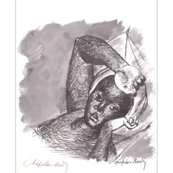 CHAPELAIN-MIDY Roger - Lithographie "Femme" 27x21cm - 1963 - Signée à l'encre
