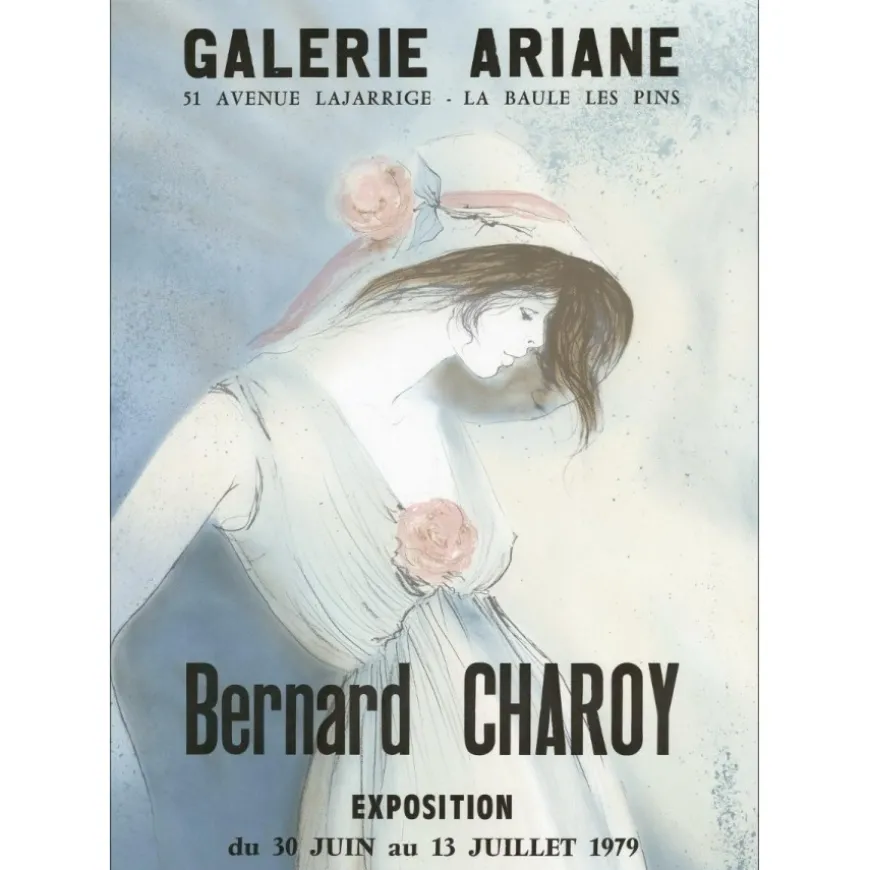 CHAROY Bernard - Lithographie "Exposition Galerie Ariane, La baule les pins" 65x46cm - 1979