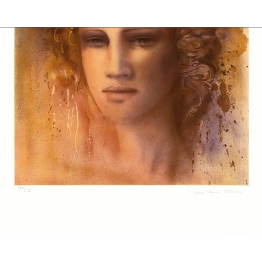 CLEREN Jean-Paul - Lithographie originale "Portrait" 65x50cm