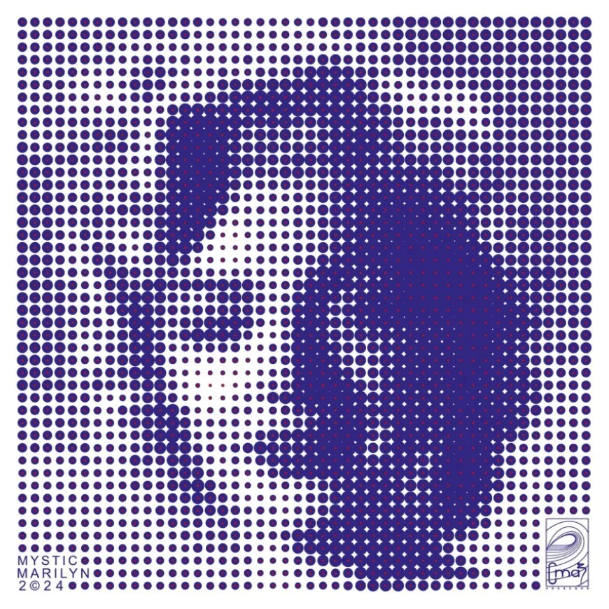 CMAB - Encre sur Aluminium "Mystic Marilyn" 60x60cm - 2024