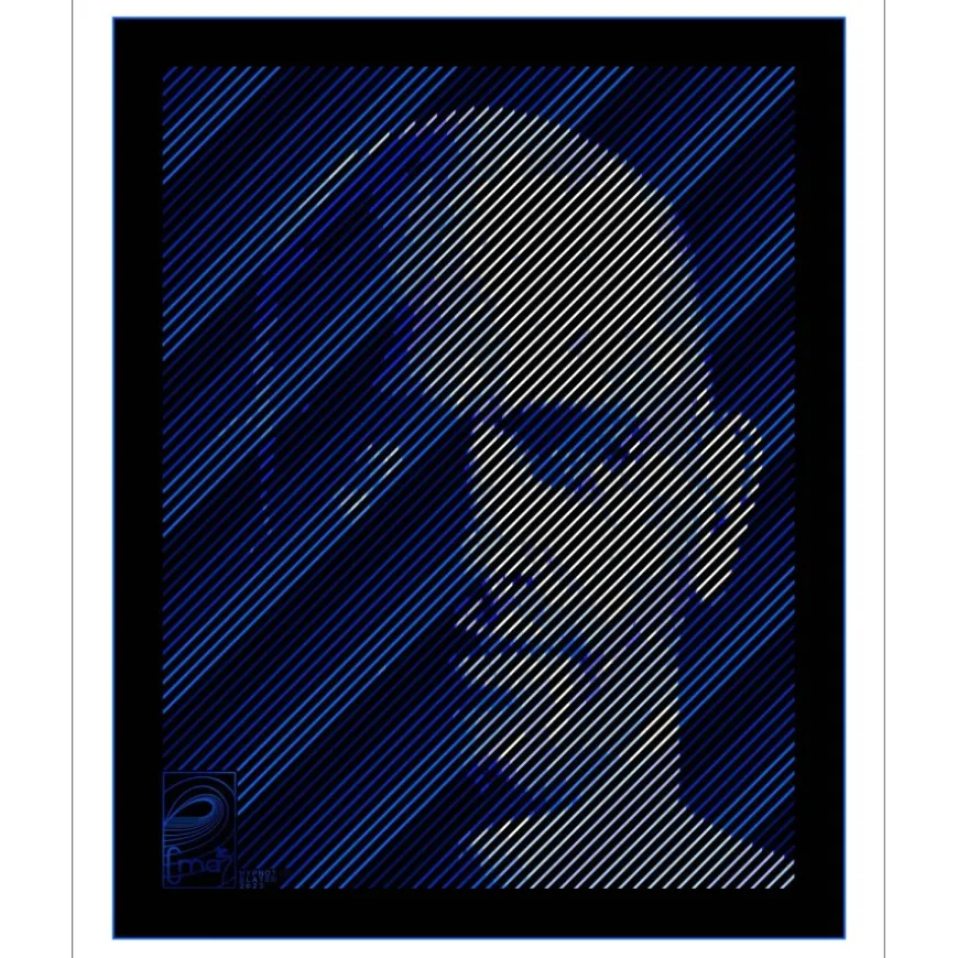 CMAB - Encre sur Aluminium "HypnoticSlater" 62x50cm - 2023