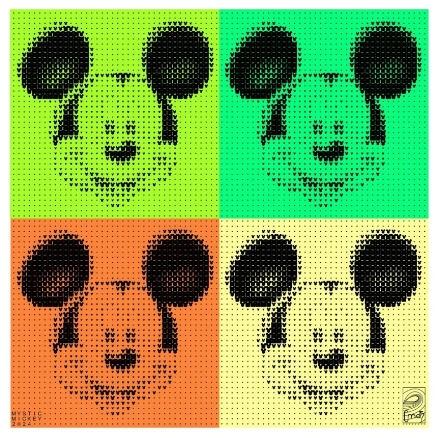 CMAB - Encre sur Aluminium "MysticMickey" 60x60cm - 2024