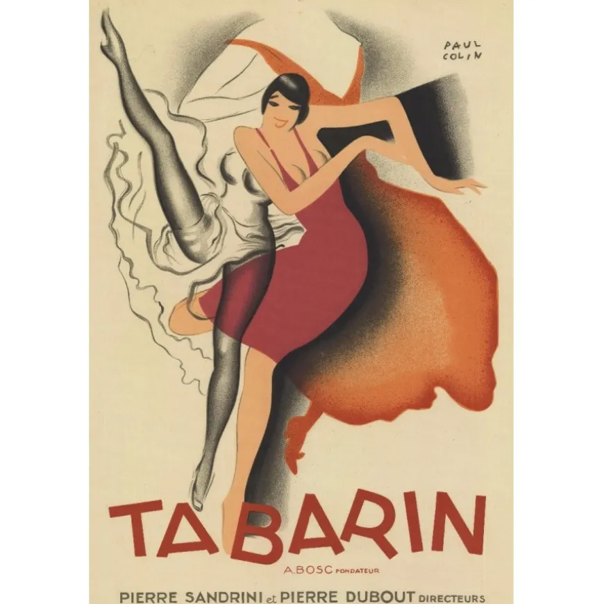 COLIN Paul - Lithographie "TABARIN" 59x39cm - Edition originale circa 1928