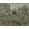 COLIN Paul-Émile - Dessin original au crayon et pastel "Vence" 12x16cm - 1909
